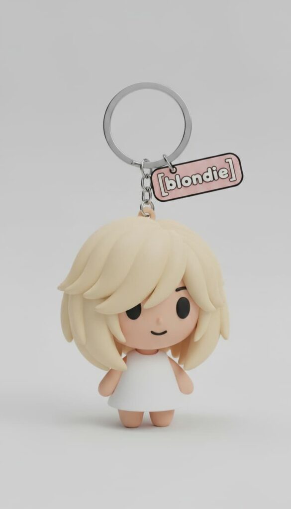 Porte-clés personnalisé en acrylique suspendue à un sac à dos moderne