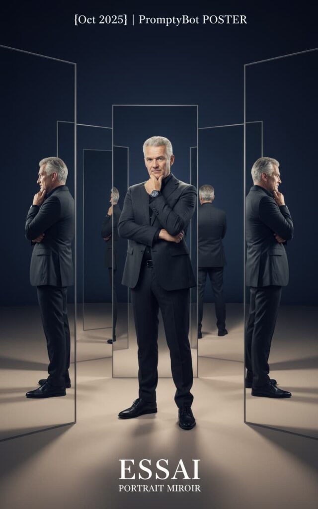 Poster cinématographique avec reflet multiple dans un studio photo