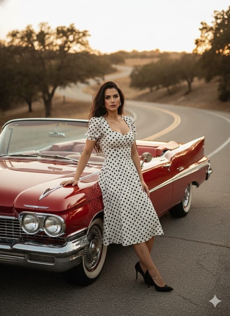 Portrait rétro élégant d’une femme vintage